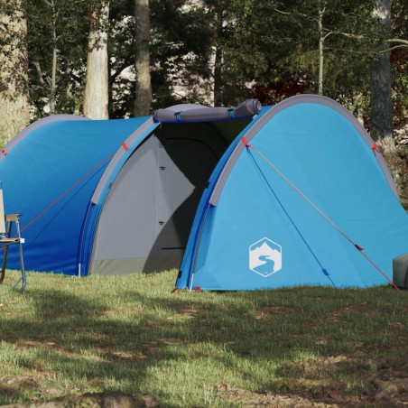 vidaXL Tienda de campaña 4 personas tafetán 185T azul 405x170x106 cm