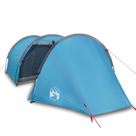 vidaXL Tienda de campaña 4 personas tafetán 185T azul 405x170x106 cm