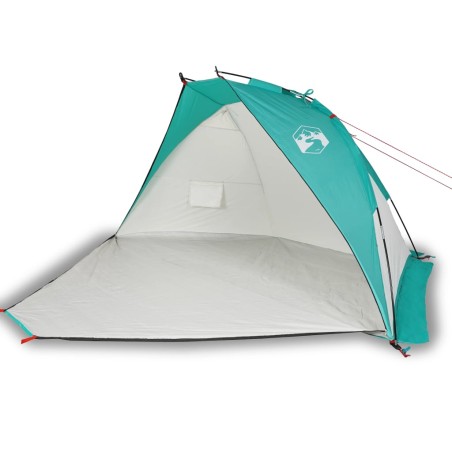 vidaXL Tienda de playa tafetán 185T verde agua 268x223x125 cm