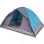 vidaXL Tienda de campaña 6 personas tafetán 190T azul 348x340x190 cm