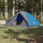 vidaXL Tienda de campaña 6 personas tafetán 190T azul 348x340x190 cm
