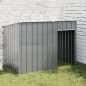 vidaXL Caseta perros con tejado acero galvanizado gris 153x91x110 cm