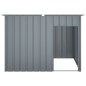vidaXL Caseta perros con tejado acero galvanizado gris 153x91x110 cm