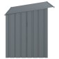 vidaXL Caseta perros con tejado acero galvanizado gris 153x91x110 cm
