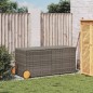vidaXL Caja de almacenaje jardín con ruedas ratán sintético gris 283L vidaXL Caja de almacenaje jardín con ruedas ratán sintético gris 283L