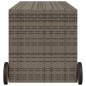 vidaXL Caja de almacenaje jardín con ruedas ratán sintético gris 283L vidaXL Caja de almacenaje jardín con ruedas ratán sintético gris 283L