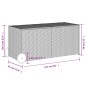vidaXL Caja de almacenaje jardín con ruedas ratán sintético gris 283L vidaXL Caja de almacenaje jardín con ruedas ratán sintético gris 283L