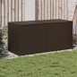 vidaXL Caja de almacenaje de jardín ratán sintético marrón 283L