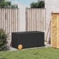 vidaXL Caja de almacenaje jardín con ruedas ratán sintético negro 190L vidaXL Caja de almacenaje jardín con ruedas ratán sintético negro 190L