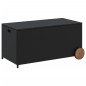 vidaXL Caja de almacenaje jardín con ruedas ratán sintético negro 190L vidaXL Caja de almacenaje jardín con ruedas ratán sintético negro 190L