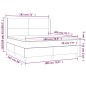 vidaXL Cama box spring colchón y luces LED tela gris oscuro 180x200 cm vidaXL Cama box spring colchón y luces LED tela gris oscuro 180x200 cm