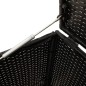 vidaXL Caja de almacenaje jardín con ruedas ratán sintético negro 190L vidaXL Caja de almacenaje jardín con ruedas ratán sintético negro 190L