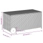 vidaXL Caja de almacenaje jardín con ruedas ratán sintético negro 190L vidaXL Caja de almacenaje jardín con ruedas ratán sintético negro 190L