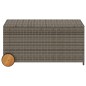 vidaXL Caja de almacenaje jardín con ruedas ratán sintético gris 190L vidaXL Caja de almacenaje jardín con ruedas ratán sintético gris 190L