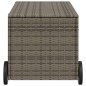 vidaXL Caja de almacenaje jardín con ruedas ratán sintético gris 190L vidaXL Caja de almacenaje jardín con ruedas ratán sintético gris 190L