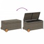 vidaXL Caja de almacenaje jardín con ruedas ratán sintético gris 190L vidaXL Caja de almacenaje jardín con ruedas ratán sintético gris 190L
