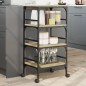 vidaXL Carrito de cocina madera ingeniería roble Sonoma 45x35x89,5 cm vidaXL Carrito de cocina madera ingeniería roble Sonoma 45x35x89,5 cm