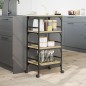 vidaXL Carrito de cocina madera ingeniería roble Sonoma 45x35x89,5 cm vidaXL Carrito de cocina madera ingeniería roble Sonoma 45x35x89,5 cm