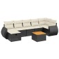 vidaXL Set de sofás de jardín 8 piezas y cojines ratán sintético negro vidaXL Set de sofás de jardín 8 piezas y cojines ratán sintético negro