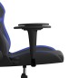 vidaXL Silla gaming cuero sintético negro y azul