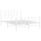 vidaXL Estructura cama metal cabecero y estribo blanco 140x190 cm vidaXL Estructura cama metal cabecero y estribo blanco 140x190 cm