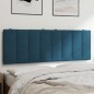 vidaXL Cabecero de cama acolchado terciopelo azul 120 cm