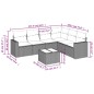vidaXL Set de comedor de jardín 7 pzas y cojines ratán sintético negro vidaXL Set de comedor de jardín 7 pzas y cojines ratán sintético negro