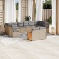 vidaXL Set de sofás de jardín y cojines 12 pzas ratán sintético beige vidaXL Set de sofás de jardín y cojines 12 pzas ratán sintético beige