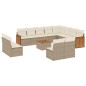 vidaXL Set sofás de jardín con cojines 13 pzas ratán sintético beige vidaXL Set sofás de jardín con cojines 13 pzas ratán sintético beige