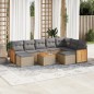 vidaXL Juego de sofás jardín con cojines beige 10 pzas ratán sintético vidaXL Juego de sofás jardín con cojines beige 10 pzas ratán sintético