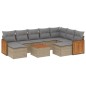 vidaXL Juego de sofás jardín con cojines beige 10 pzas ratán sintético vidaXL Juego de sofás jardín con cojines beige 10 pzas ratán sintético