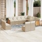 vidaXL Set de sofás de jardín 12 pzas y cojines ratán sintético marrón vidaXL Set de sofás de jardín 12 pzas y cojines ratán sintético marrón