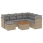 vidaXL Juego de sofás de jardín con cojines beige 8 pzas ratán PE vidaXL Juego de sofás de jardín con cojines beige 8 pzas ratán PE