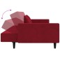 vidaXL Sofá cama de 2 plazas con dos almohadas terciopelo rojo tinto vidaXL Sofá cama de 2 plazas con dos almohadas terciopelo rojo tinto