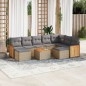 vidaXL Juego de sofás jardín con cojines beige 10 pzas ratán sintético vidaXL Juego de sofás jardín con cojines beige 10 pzas ratán sintético