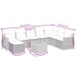 vidaXL Set de sofás de jardín 8 piezas y cojines ratán sintético negro vidaXL Set de sofás de jardín 8 piezas y cojines ratán sintético negro