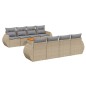 vidaXL Set de sofás de jardín 9 pzas con cojines ratán sintético beige vidaXL Set de sofás de jardín 9 pzas con cojines ratán sintético beige