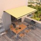 vidaXL Toldo retráctil manual amarillo y blanco 500x300 cm vidaXL Toldo retráctil manual amarillo y blanco 500x300 cm
