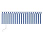 vidaXL Toldo automático persiana LED sensor de viento azul blanco 4x3m vidaXL Toldo automático persiana LED sensor de viento azul blanco 4x3m