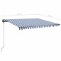 vidaXL Toldo de pie retráctil manual azul y blanco 450x350 cm vidaXL Toldo de pie retráctil manual azul y blanco 450x350 cm
