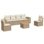 vidaXL Set sofás de jardín 7 piezas y cojines ratán sintético beige vidaXL Set sofás de jardín 7 piezas y cojines ratán sintético beige