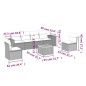 vidaXL Set sofás de jardín 7 piezas y cojines ratán sintético beige vidaXL Set sofás de jardín 7 piezas y cojines ratán sintético beige
