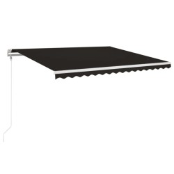 vidaXL Toldo automático LED sensor de viento gris antracita 400x350 cm