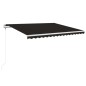 vidaXL Toldo automático LED sensor de viento gris antracita 400x350 cm vidaXL Toldo automático LED sensor de viento gris antracita 400x350 cm