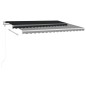 vidaXL Toldo automático LED sensor de viento gris antracita 400x350 cm vidaXL Toldo automático LED sensor de viento gris antracita 400x350 cm