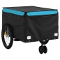 vidaXL Remolque para bicicleta hierro negro y azul 45 kg vidaXL Remolque para bicicleta hierro negro y azul 45 kg
