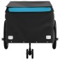 vidaXL Remolque para bicicleta hierro negro y azul 45 kg vidaXL Remolque para bicicleta hierro negro y azul 45 kg