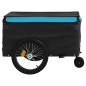 vidaXL Remolque para bicicleta hierro negro y azul 45 kg vidaXL Remolque para bicicleta hierro negro y azul 45 kg