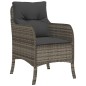 vidaXL Set comedor jardín 7 pzas y cojines ratán sintético gris vidaXL Set comedor jardín 7 pzas y cojines ratán sintético gris
