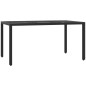 vidaXL Set de comedor de jardín 7 pzas y cojines ratán sintético negro vidaXL Set de comedor de jardín 7 pzas y cojines ratán sintético negro